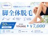 ☆清潔感UP☆ 脚全体脱毛【50%オフ!!初回限定】¥14,000→¥7,000