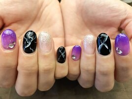 大理石×ダブルグラデ