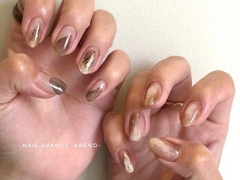 ネイル アヴァンス あべのルシアス店(Nail AVANCE.)/お任せニュアンスデザイン 大野