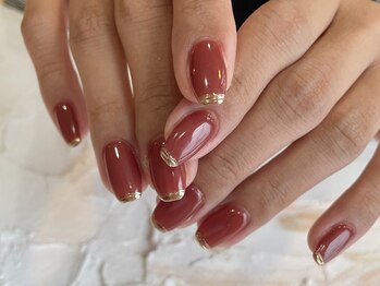 アンネ 梅田 GRACE店(ANNE)/秋色ミラーフレンチ