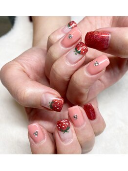 はあとねいる 宇都宮御幸ヶ原店/ストロベリーネイル