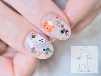 オーロラハロウィンネイル