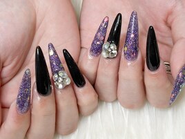 ★ブラック×パープルラメ★