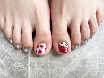 テラス(TERRACE)/カジュアルガーリーフットネイル