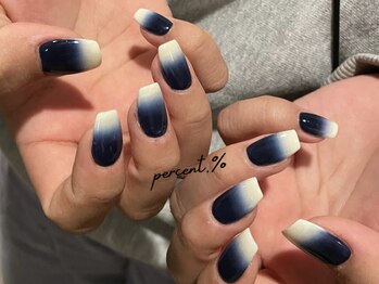 バイカラーグラデーションネイル