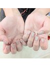 ベージュマグネットに赤ライン♪