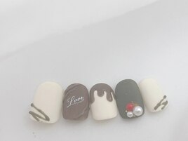 バレンタインネイル ¥9,980