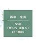 【男女OK】★☆全身脱毛（顔orVIO）¥11000☆★120分