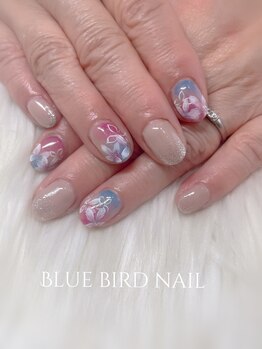 ブルーバードネイル(Blue bird nail)/６月nail