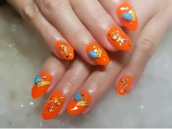 アグン(agung)/ターコイズ&フェザーネイル