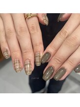 ジュアネイル(jouer nail)/チェック&マグネットネイル☆