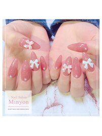 リボンネイル/ちゅるん系ネイル