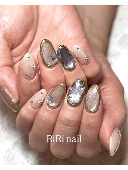 リリヘアーネイル(RiRi hair nail)/magnet × mirror