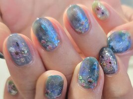 Fモネ水連絵画ネイル11980円