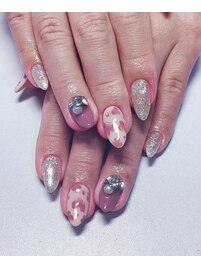 ハートのヒョウ柄NAIL★