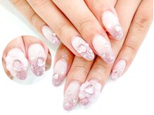 ネイルコレクション ピンク(Nail Collection Pink)/ジェル定額￥8990★リボン