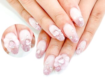 ネイルコレクション ピンク(Nail Collection Pink)/ジェル定額￥8990★リボン