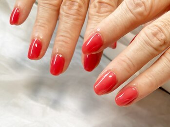 ネイルサロン イントゥ(into_)/パプリカレッド　クリア