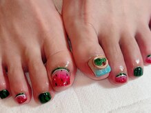 エムスリーネイル(m Three nail)/手描きアート3Dフットネイル