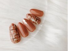 ヴァンネイル(VINGT NAIL nail&eye beauty)/ツイード×ラメネイル