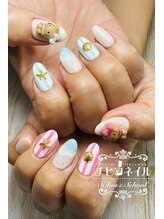 チヒロネイル/日焼けキティーネイル