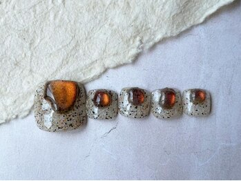 アイネイルズ 梅田店(I nails)/オレンジマグぷっくり¥8200