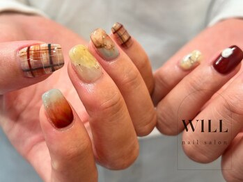 ニュアンス×チェックネイル