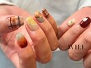 ニュアンス×チェックネイル