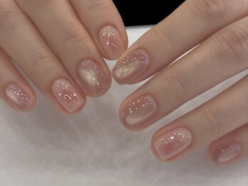 クラネイル(KURA_NAIL)/ピンクマグネットのアートネイル