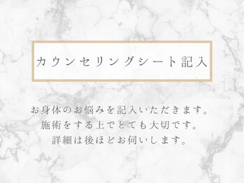 整体リライン 生駒院(整体Re:Line)/カウンセリングシート記入