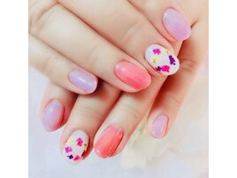 押し花ネイルアート4本