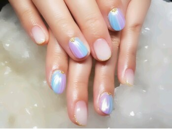 アグン(agung)/人魚の鱗ネイル グラデーション