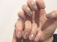 ネイル アヴァンス あべのルシアス店(Nail AVANCE.)/ニュアンスアシメネイル　