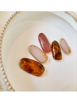 ハーティーネイル 自由が丘南口店(heartynail)/べっ甲デザイン