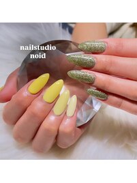 アシメデザイン/春ネイル