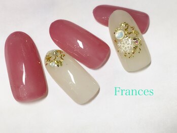 フランセス(Frances)/雪の結晶ネイル