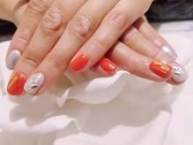 キープ ネイルサロン(KEEP)/大人ネイル～オレンジ～
