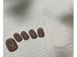 シンプルレオパードフットネイル