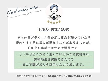 ゆうしん鍼灸整骨院 南九条/お客様からの称讃の声をご紹介1