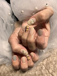 タータンチェック&パール8,800円