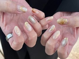 ニュアンス 春ネイル