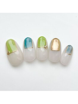 アルセア 上野御徒町店(Alcea)/ブロッキング　フレンチネイル