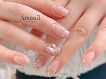 アルスネイル(Ars nail)/キラキララメハートネイル
