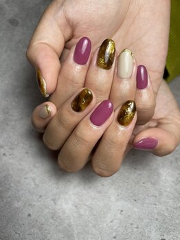 アンドエミニー エン ラボーテ(& EMINY 艶 la beaute)/べっこうネイル