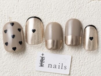 アイネイルズ 渋谷店(I nails)/シンプルミラーバレンタイン