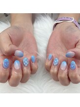 デュアスアール チャンドラ(DuasR chandra)/水色キルティングネイル