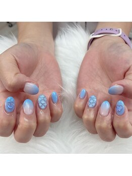 デュアスアール チャンドラ(DuasR chandra)/水色キルティングネイル