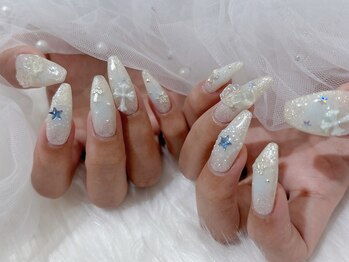 つけ放題　ブルーネイル