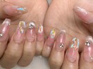 Cheek aurora nail