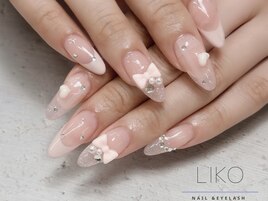 キラキラリボンネイル